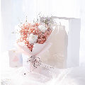 ピンク花+ホワイト袋